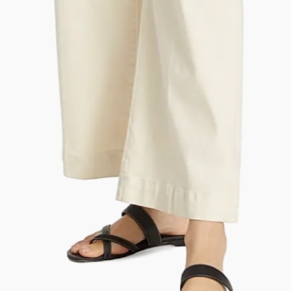 NEW Paige Anessa Stretch-Denim Cream Jumpsuit - Picture 5 of 16